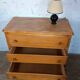 1980s wooden chest of drawers with three drawers