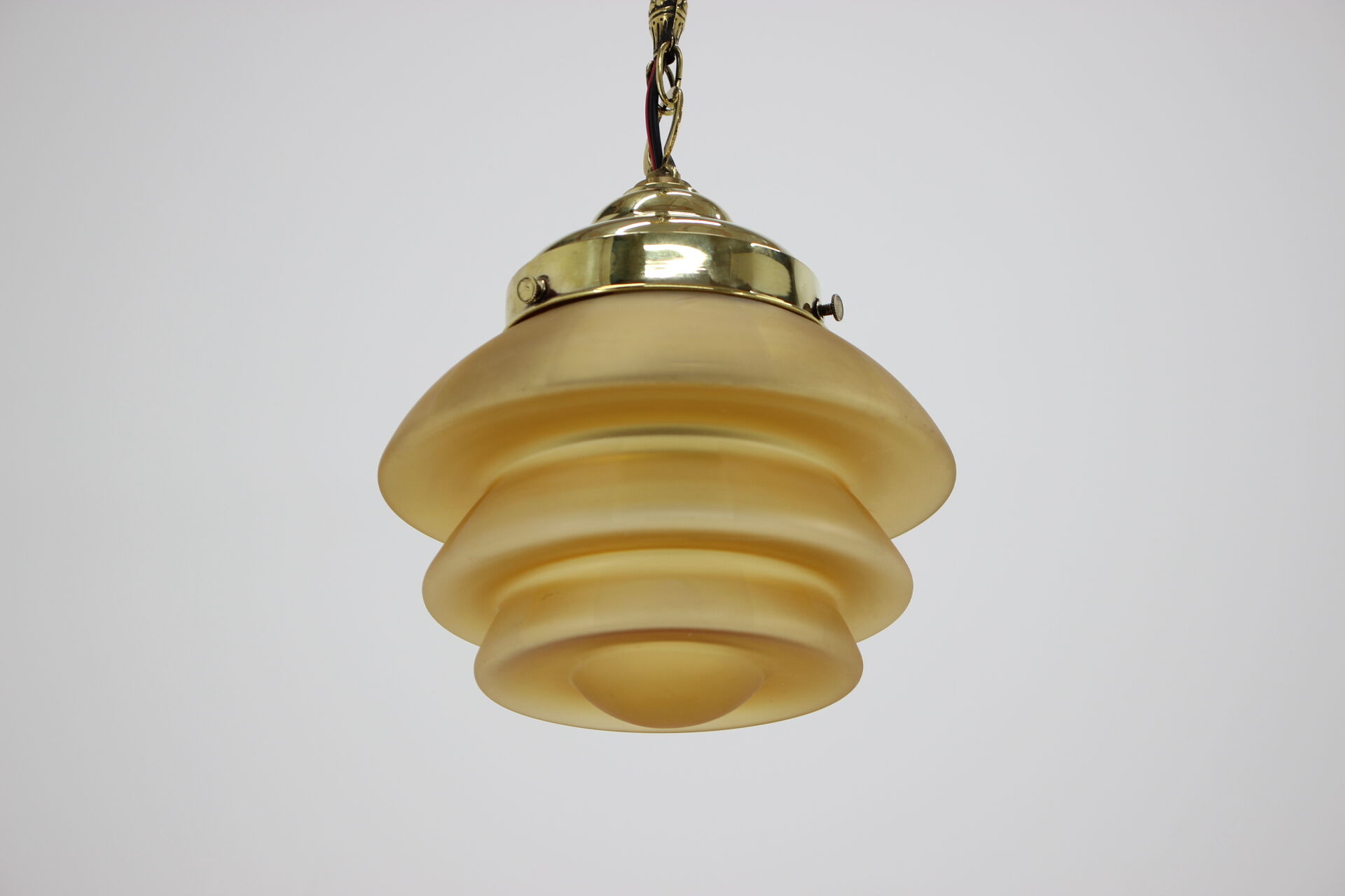Art deco brass pendant lamp ,1930