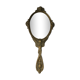 Ancien miroir face à main en bronze doré