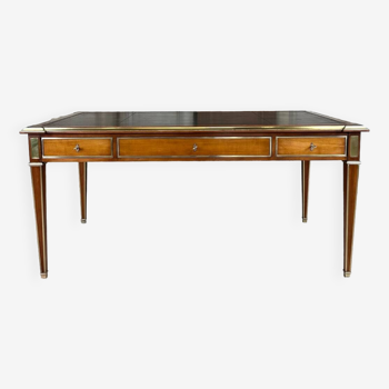 Bureau plat de style directoire en merisier