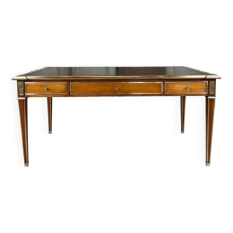 Directory style flat desk in cherry wood