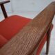 1970s, Danish highback armchair, furniture wool, teak wood, oak wood.