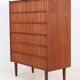 Restored Hanbjerg Møbelfabrik 'Tallboy' teak chest of drawers / Mid-century Danish modern design / 1960s