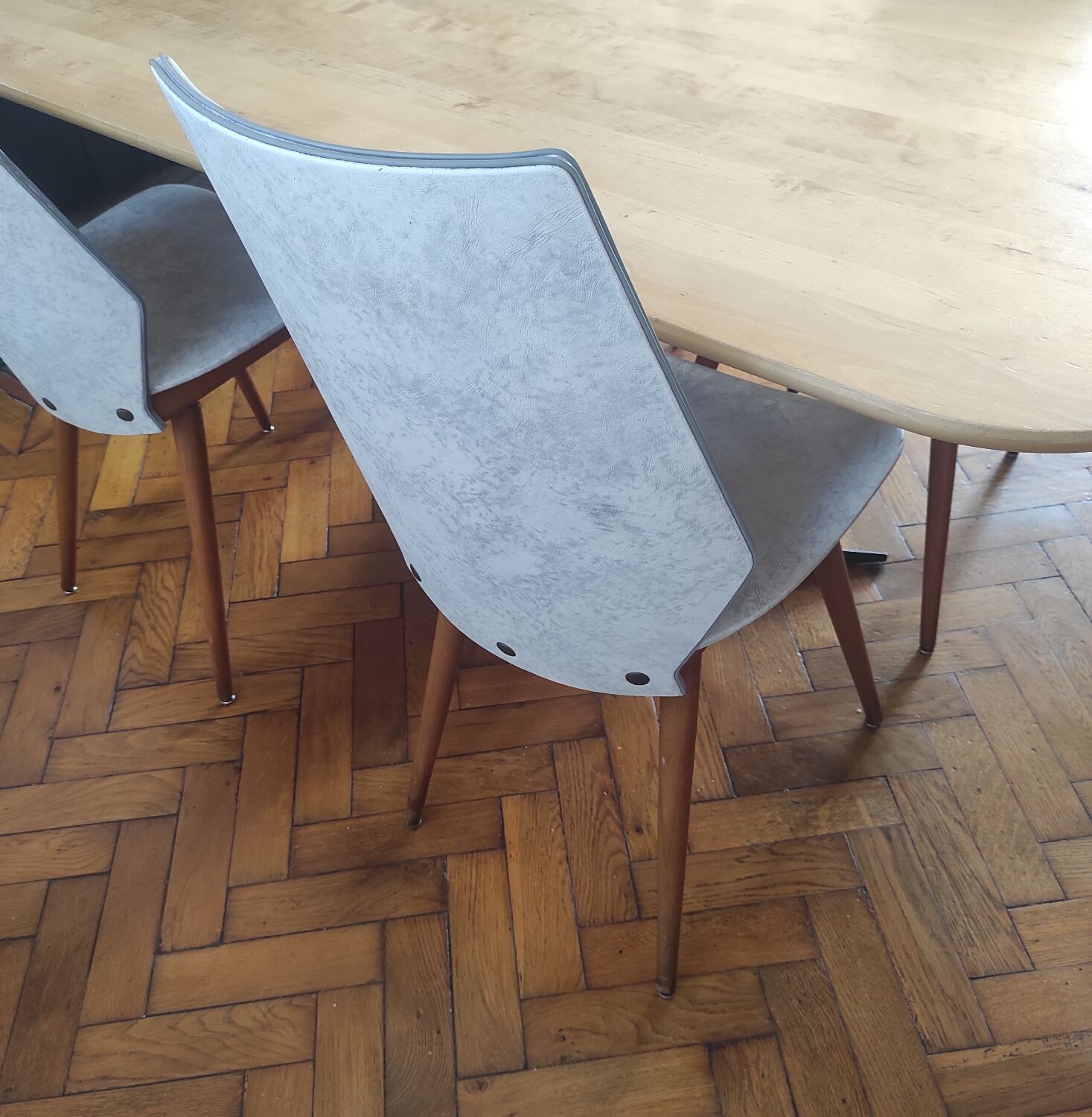 Set of 4 BAUMANN chairs from the 60s (model 840, Max Bill)