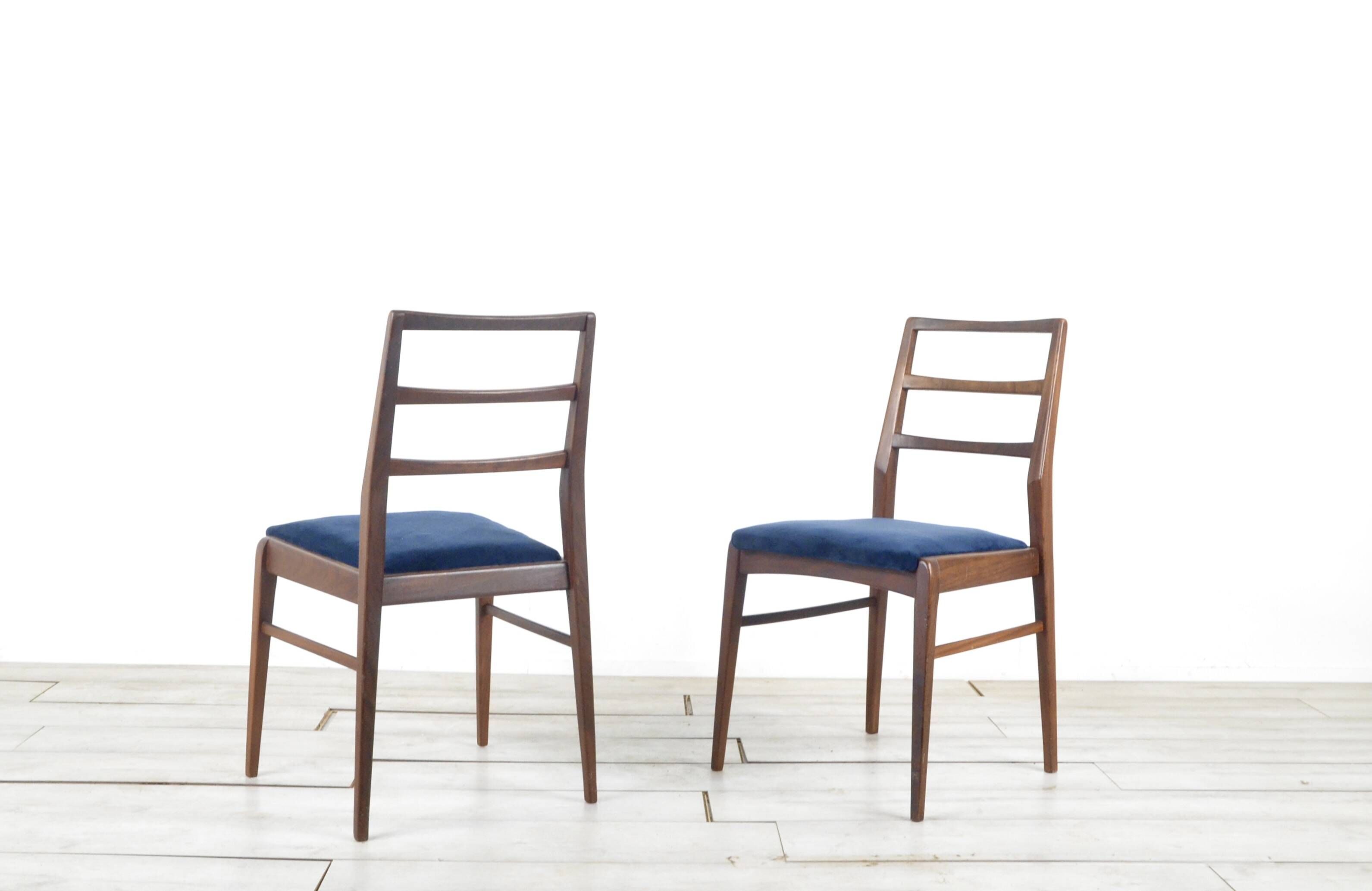 Set Of 4 Vintage Richard Hornby For Heals Fyne Ladye Afromosia Chairs.