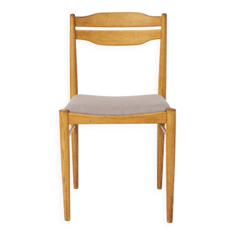 1 of 3 Vintage Beechwood Chair, 1970s, Germany, Upholstered, Set of 3