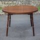 Round wooden table with 1 extension, wooden dining table, dining room table, kitchen table