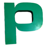 Metal letter P