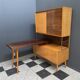 Jitona cabinet with desk two tone wood 1960s