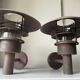 Pair of classic danish vintage  outdoor wall lamps in copper