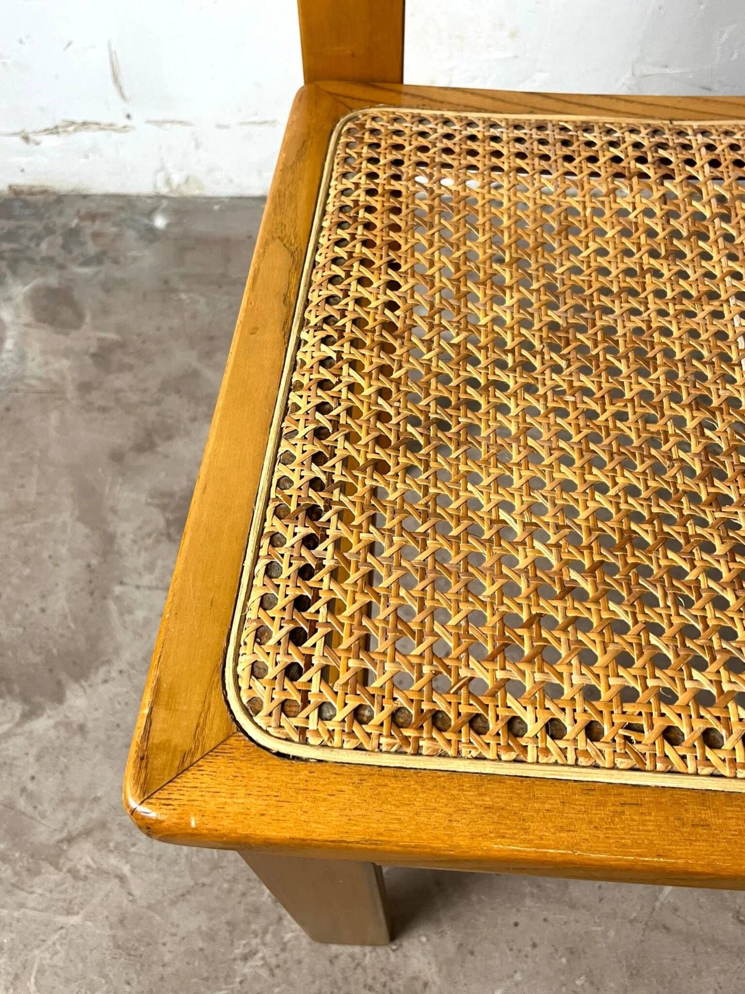 Set of 4 caned chairs Arcadia by Tagliabue di Cascina Armata, 1970-80.