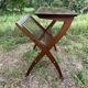 Magazine rack with wooden and gilded brass tablet