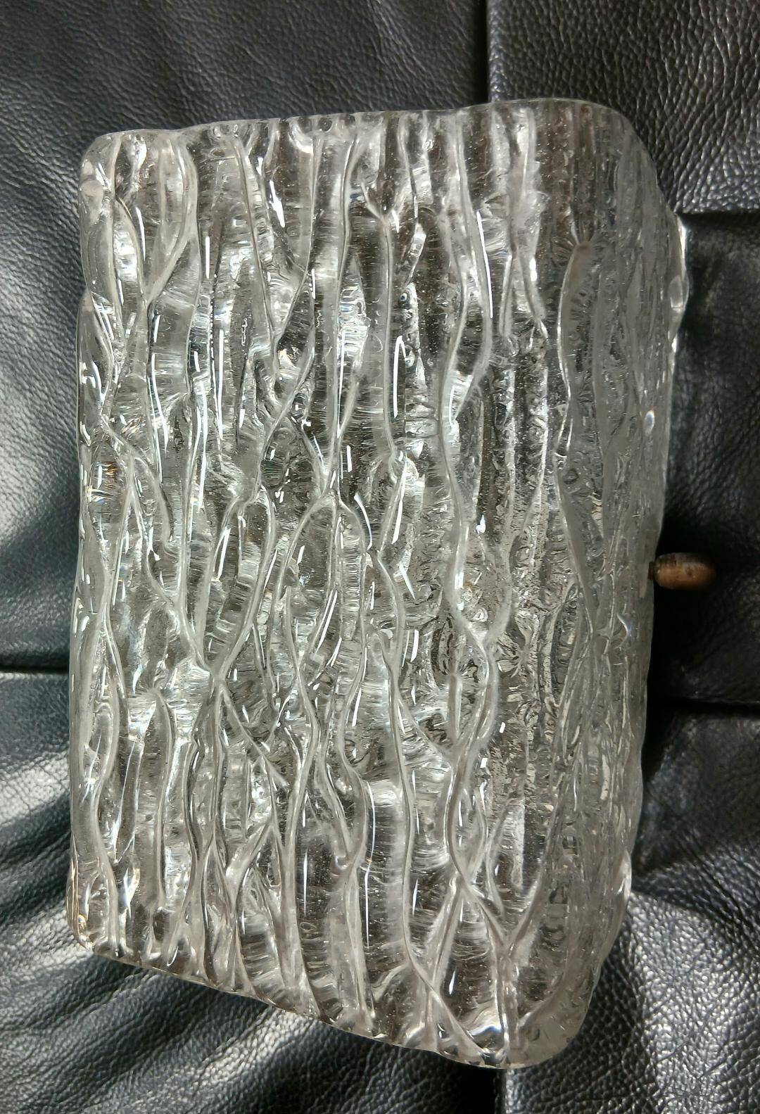 small wall lamp in Murano ice glass