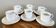Villeroy & boch espresso or coffee cups with saucers, diamant series from the 1980s