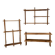Trio d'étagères constructivistes en pin style Regain