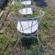 suite de 4 fauteuils de jardin en metal