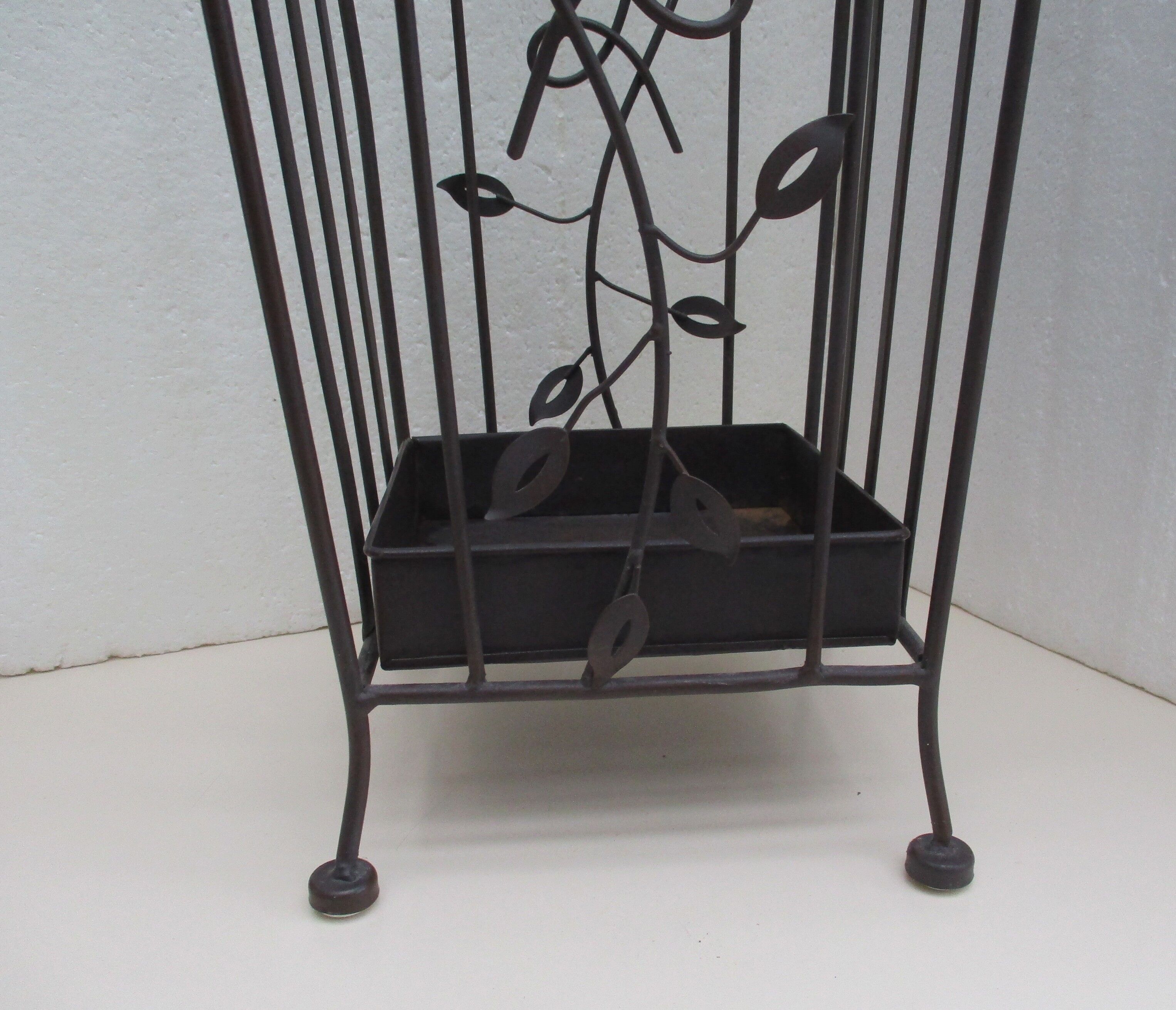 Wrought iron umbrella holder