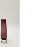 Mid-Century Scandinavian Sommerso Plum Glass Vase, 1950s