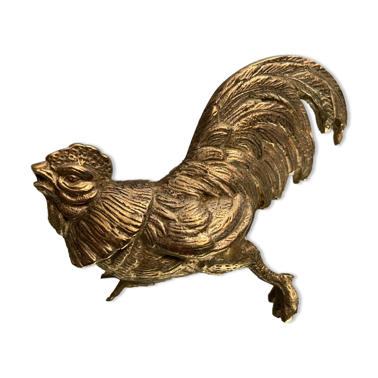 Subject to the silver metal rooster