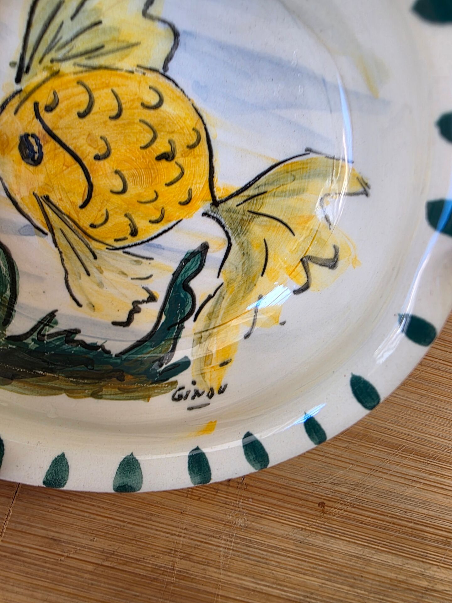 Duo de coupelles ramequin poisson Vallauris vintage Rubino