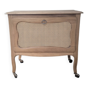 Meuble bar / Desserte - cannage naturel