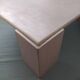 Table basse forme oeil en travertin