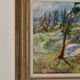 Framed oil on panel "Landscape", Sweden mid 20th century