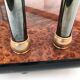 Elm magnifying glass coffee table and glass 60s