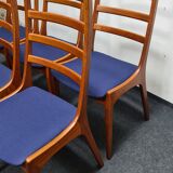 Vintage Danish design teak Dinning chairs by Kai Kristiansen for K  S mobel Denmark