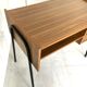 Vintage office teak décor and black steel base
