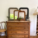 Antique Louis Philippe mirror with wooden plate