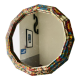 Vintage floral paper mirror