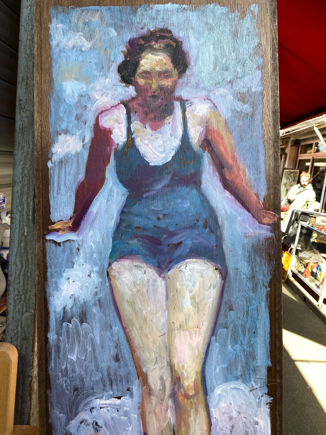 Portrait bather signed Patrice Landauer