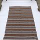 L Handmade Striped Vintage Boho North African Carpet (#2) - Area Rug 238x159