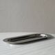 Stainless steel platter – Elongated oval serving dish in metal – Aperitif tray