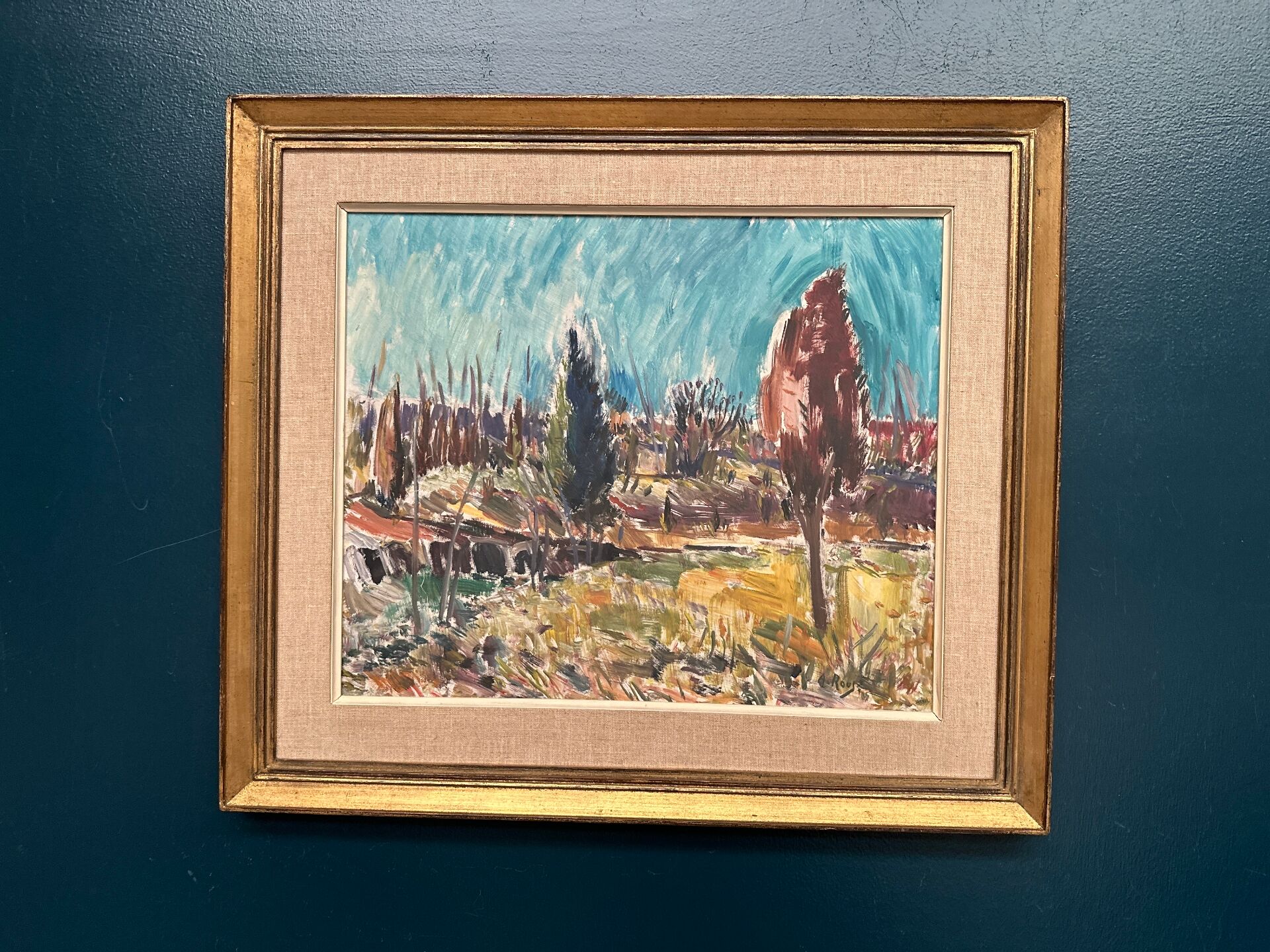 Original Swedish Oil On Canvas – “Landscape” By Arvid Herbert