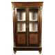 Varnished wood showcase and gold decoration in imitation of the so-called Boulle marquetry