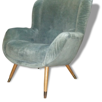 Fauteuil bergere wing chair année 50 60