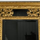 Miroir à Parcloses en Bois Doré, époque Napoléon III – Milieu XIXe