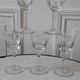 Set of 5 glasses of trompe l'oeil white wine bar 40s