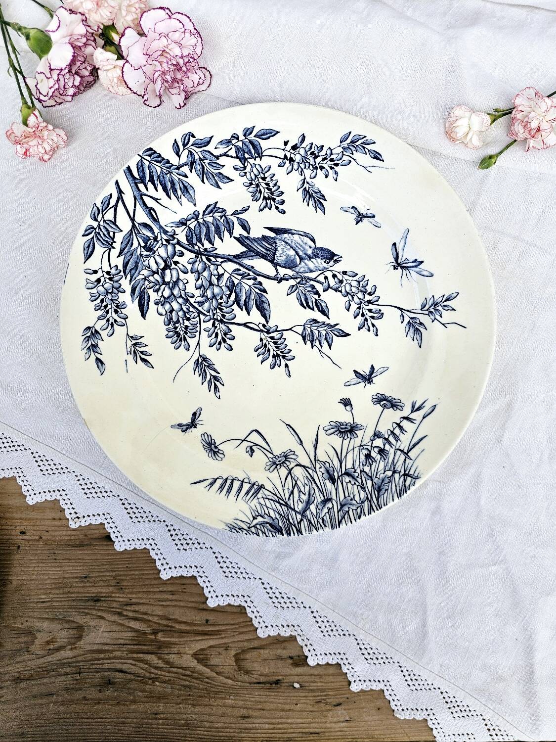 Round dish "Printanier" Terre de Fer