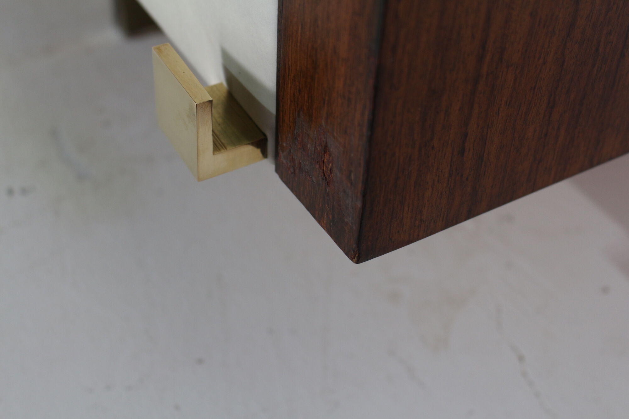 Rosewood and brass buffet by Roger Landault for Regy