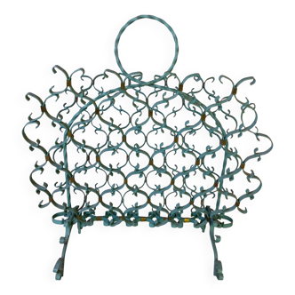 Wrought iron magazine rack