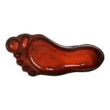 Empty pocket red ceramic footprint