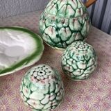 Salière, poivrier et moutardier en barbotine Fratelli Gialletti Italy