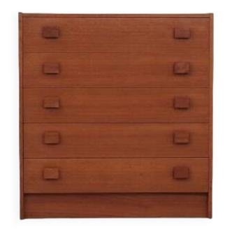 Teak chest of drawers, Danish design, 70's, production: Denmark