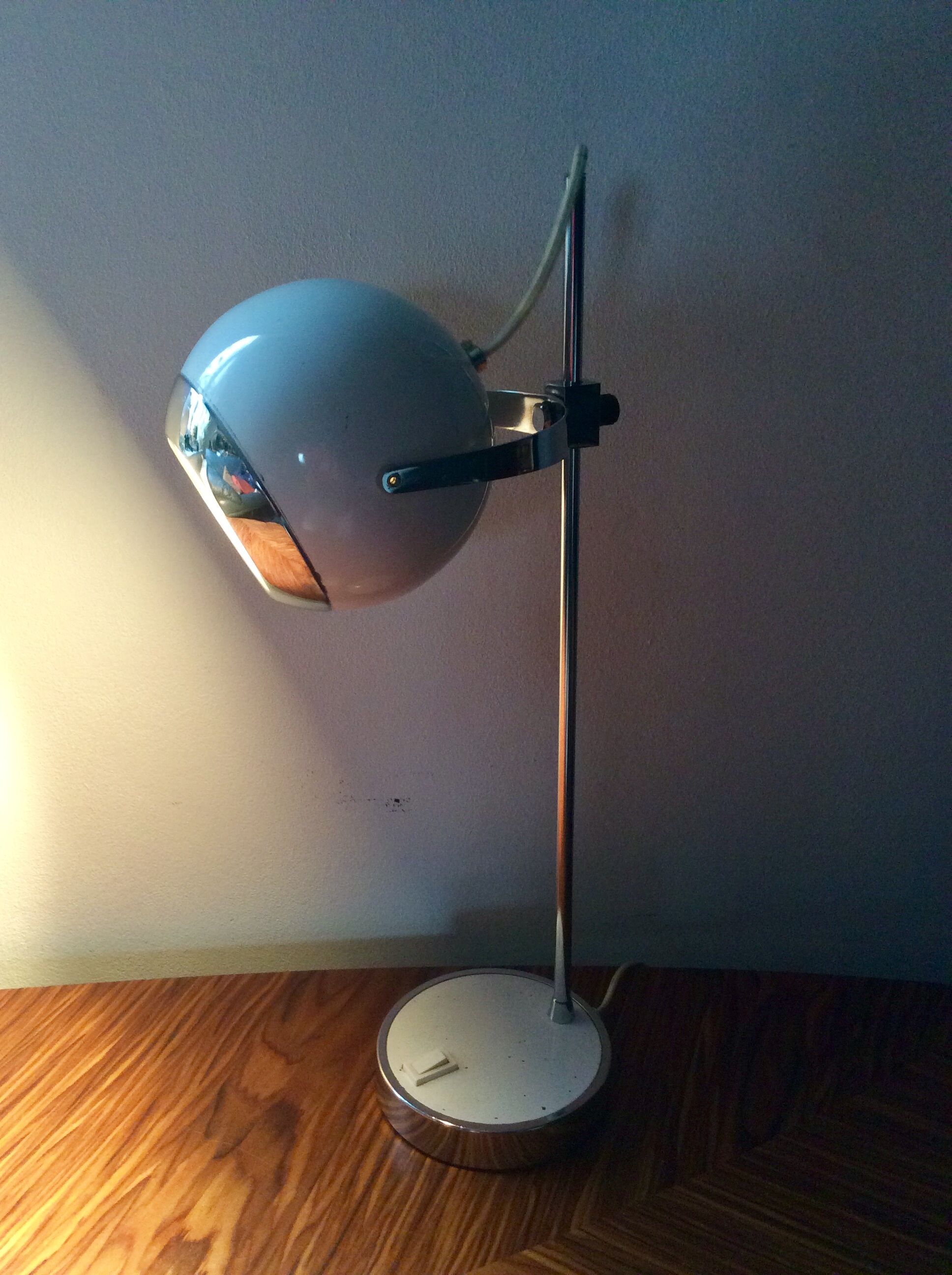 Lampe eye ball vintage, années 60-70