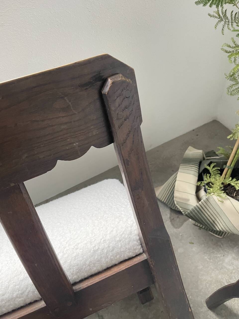 Set of 6 brutalist chairs from the 1940s