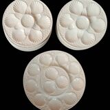 Service 12 plates. + Oyster barbotine shellfish dish