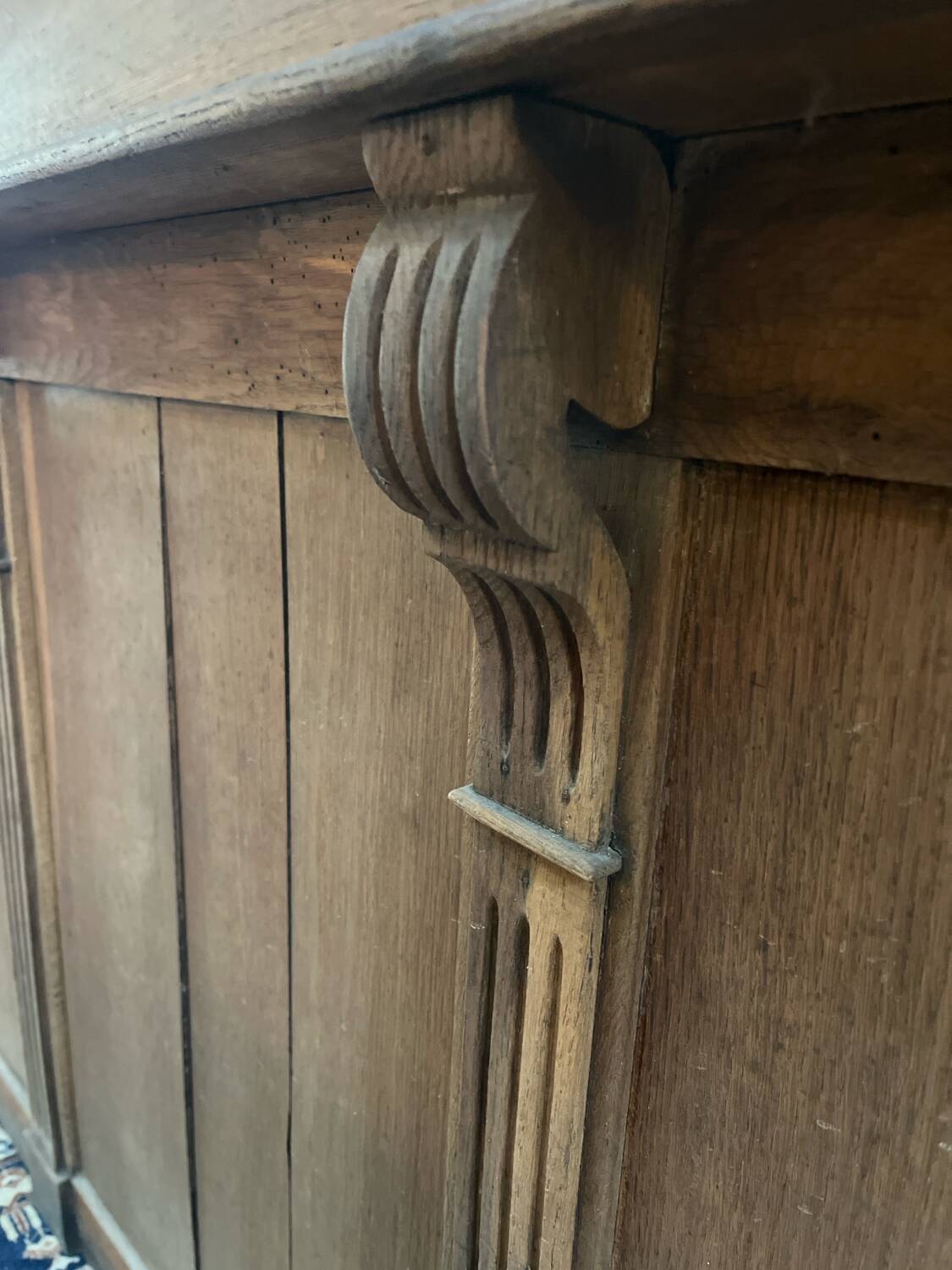 Ancien comptoir chene  de bijoutier